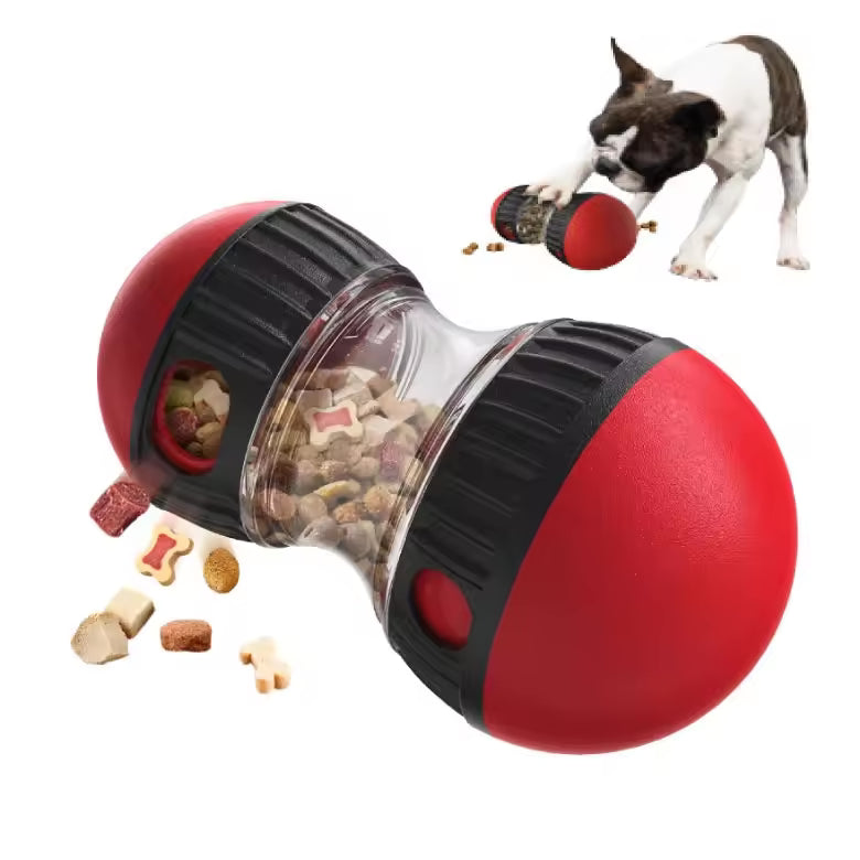 Oval Slow Feeder & Treat Dispenser Toy for Dogs & Cats