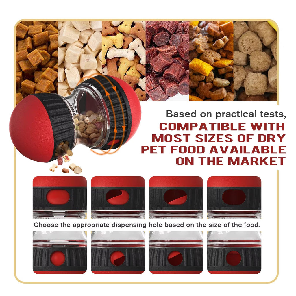 Oval Slow Feeder & Treat Dispenser Toy for Dogs & Cats