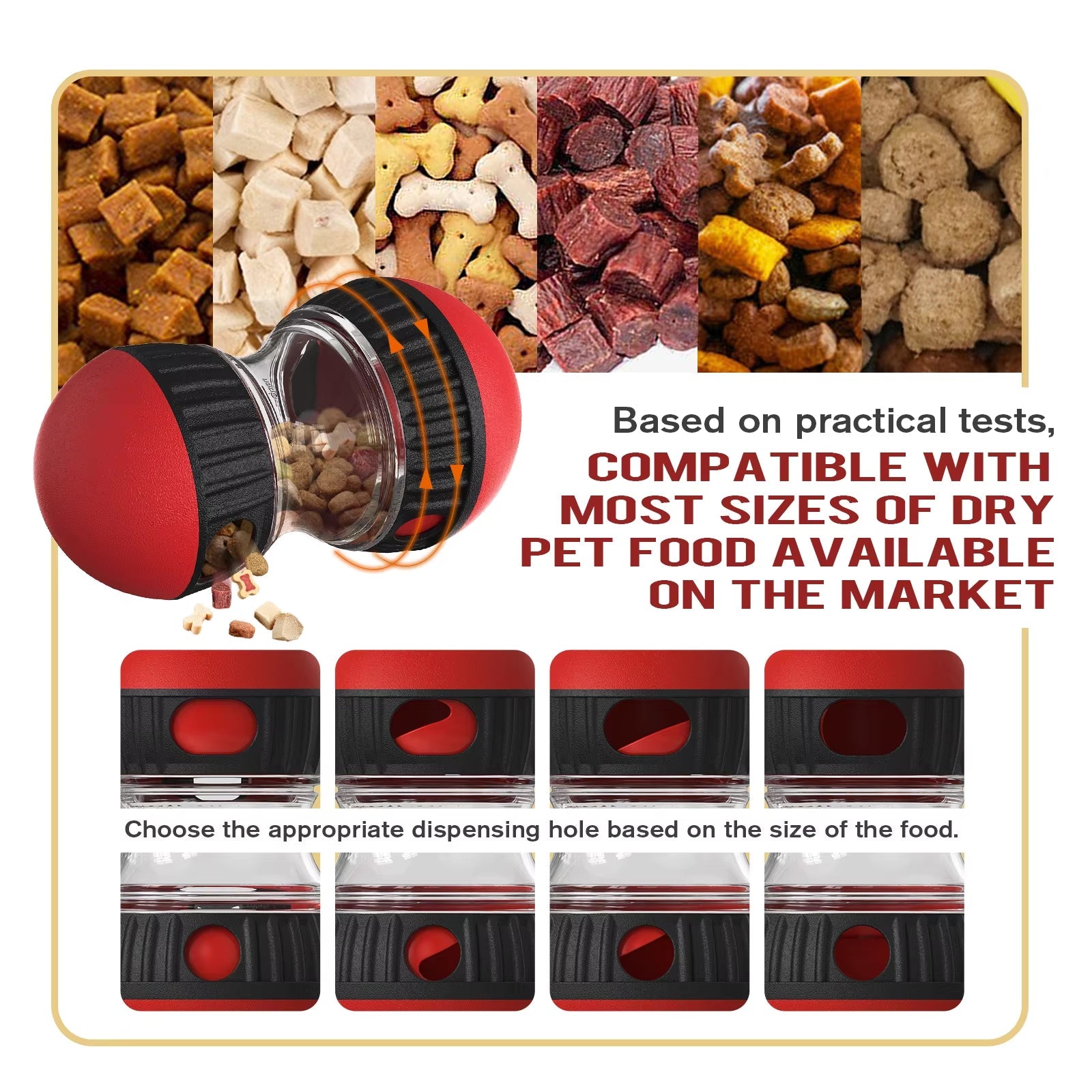 Oval Slow Feeder & Treat Dispenser Toy for Dogs & Cats