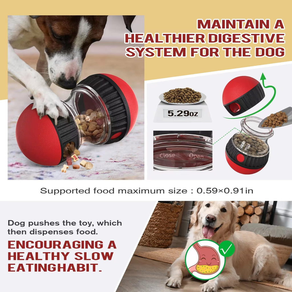 Oval Slow Feeder & Treat Dispenser Toy for Dogs & Cats