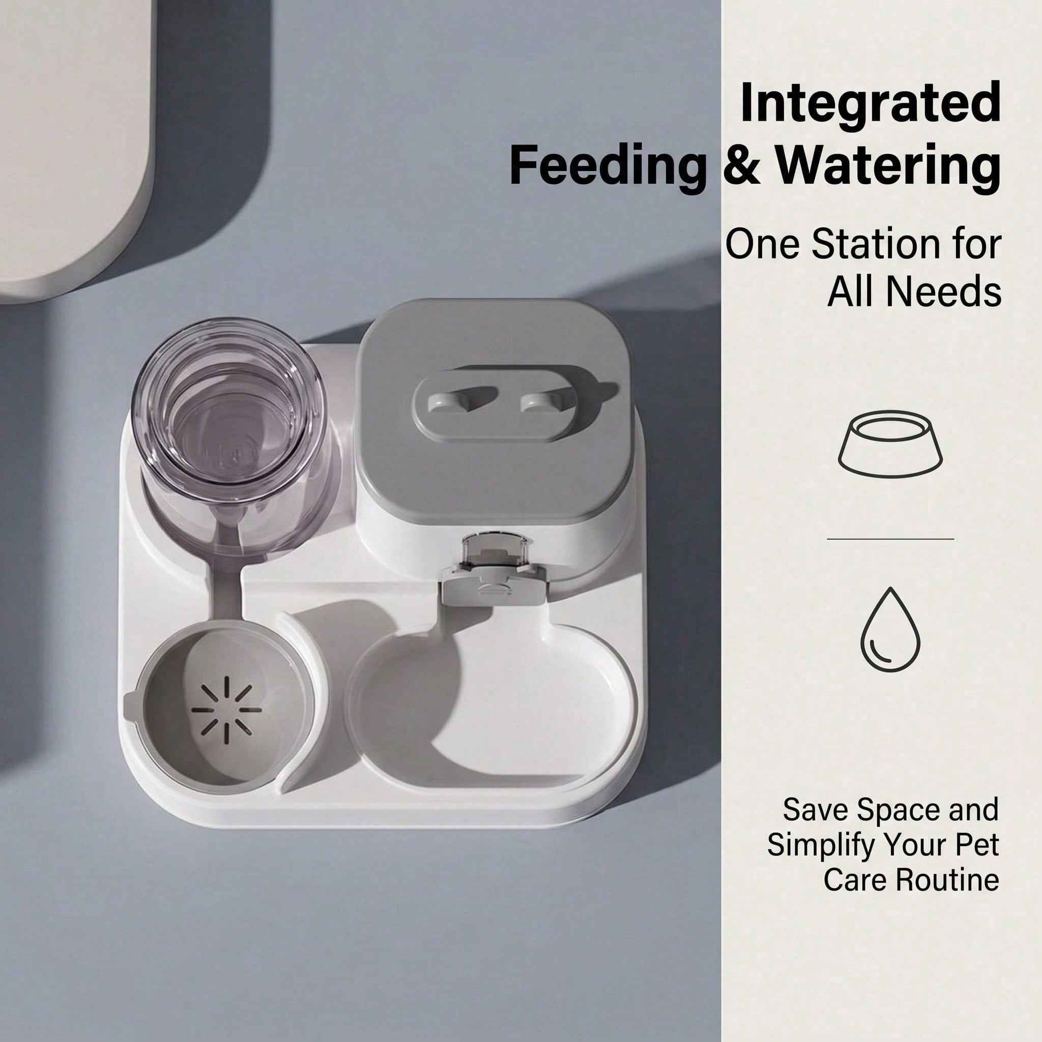 4 Colors Gravity Pet Feeder Water Dispenser Cute Cat Shaped Automatic Food Water Bowl Large Capacity Detachable Stable Anti Slip Base Feeding Supplies For Cats Puppies Small Animals Home Indoor Use