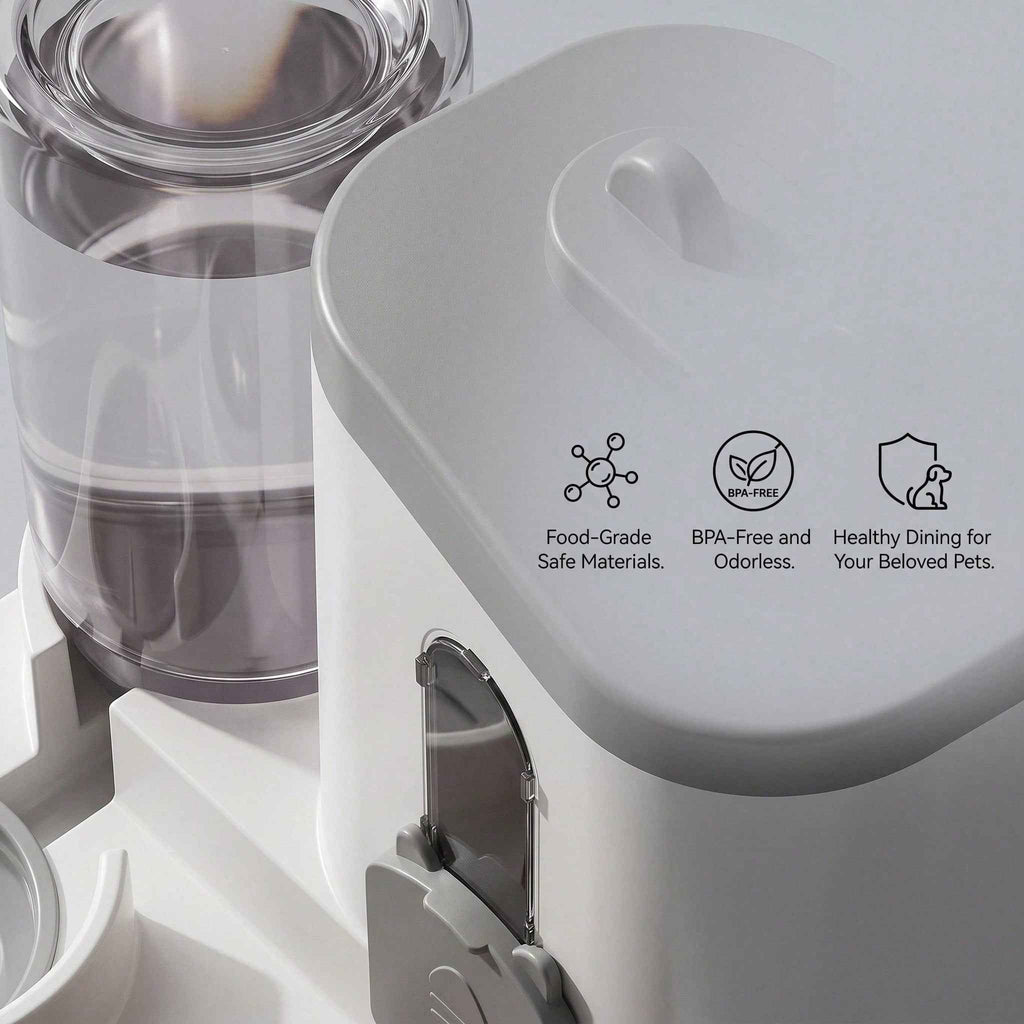 4 Colors Gravity Pet Feeder Water Dispenser Cute Cat Shaped Automatic Food Water Bowl Large Capacity Detachable Stable Anti Slip Base Feeding Supplies For Cats Puppies Small Animals Home Indoor Use