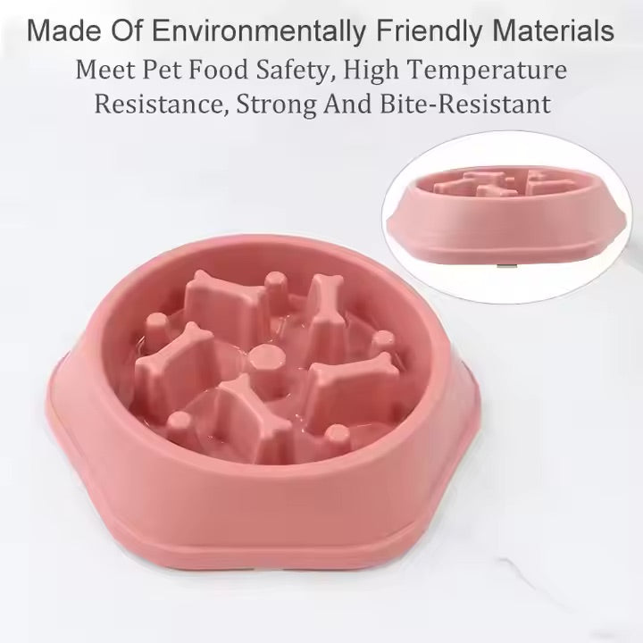 Bone Slow Feeder Bowl for Dogs