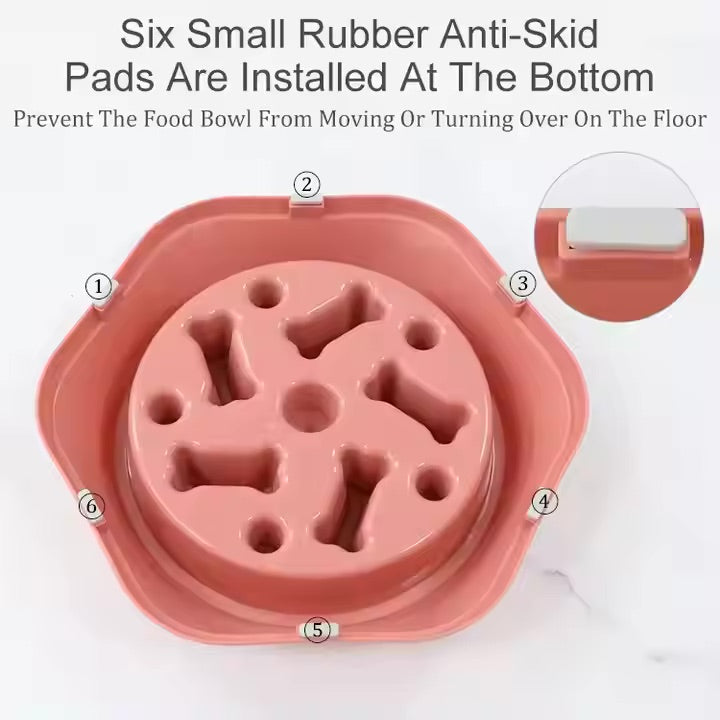 Bone Slow Feeder Bowl for Dogs