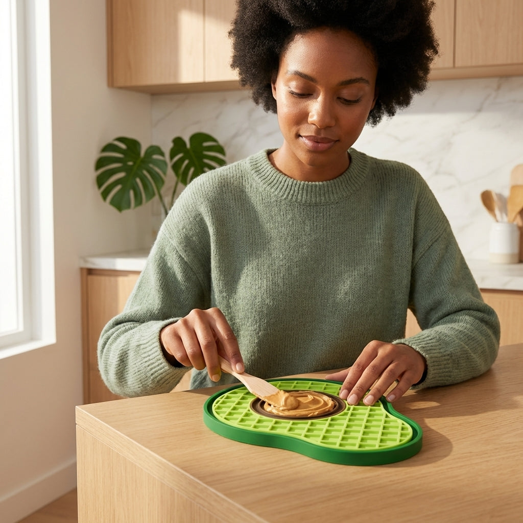 Buttery Avocado™ Lick Mat & Spatula