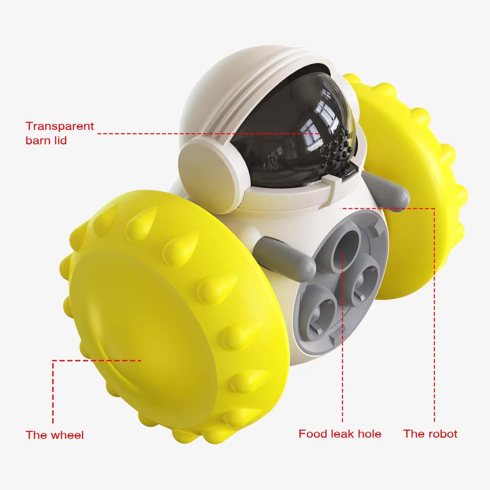Robot Slow Feeder & Treat Dispenser Toy for Dogs & Cats