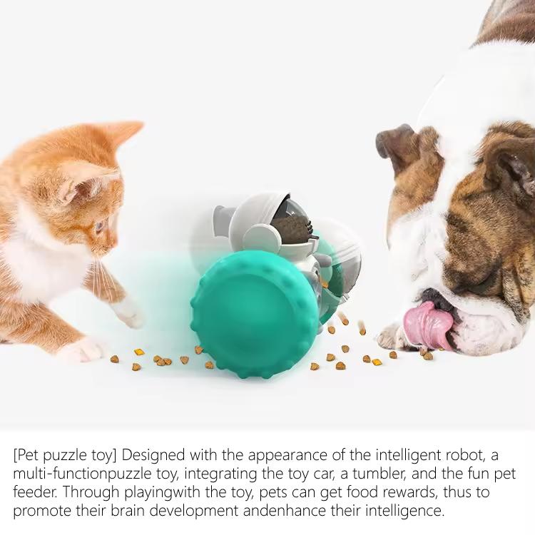 Robot Slow Feeder & Treat Dispenser Toy for Dogs & Cats