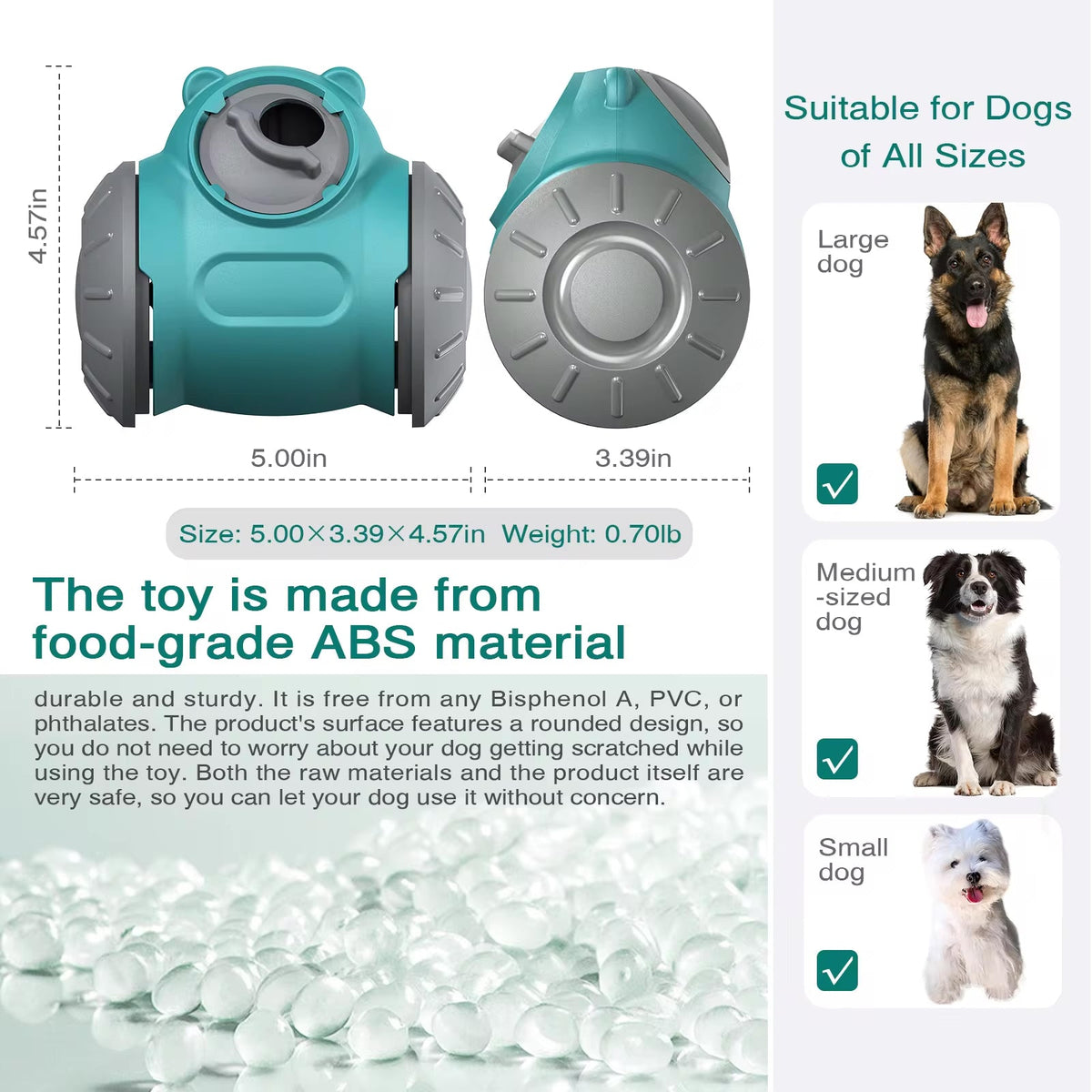 Bear Slow Feeder & Treat Dispensing Toy for Dogs