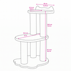 Relaxation - 2-Level Cat Tree - White Faux Fur