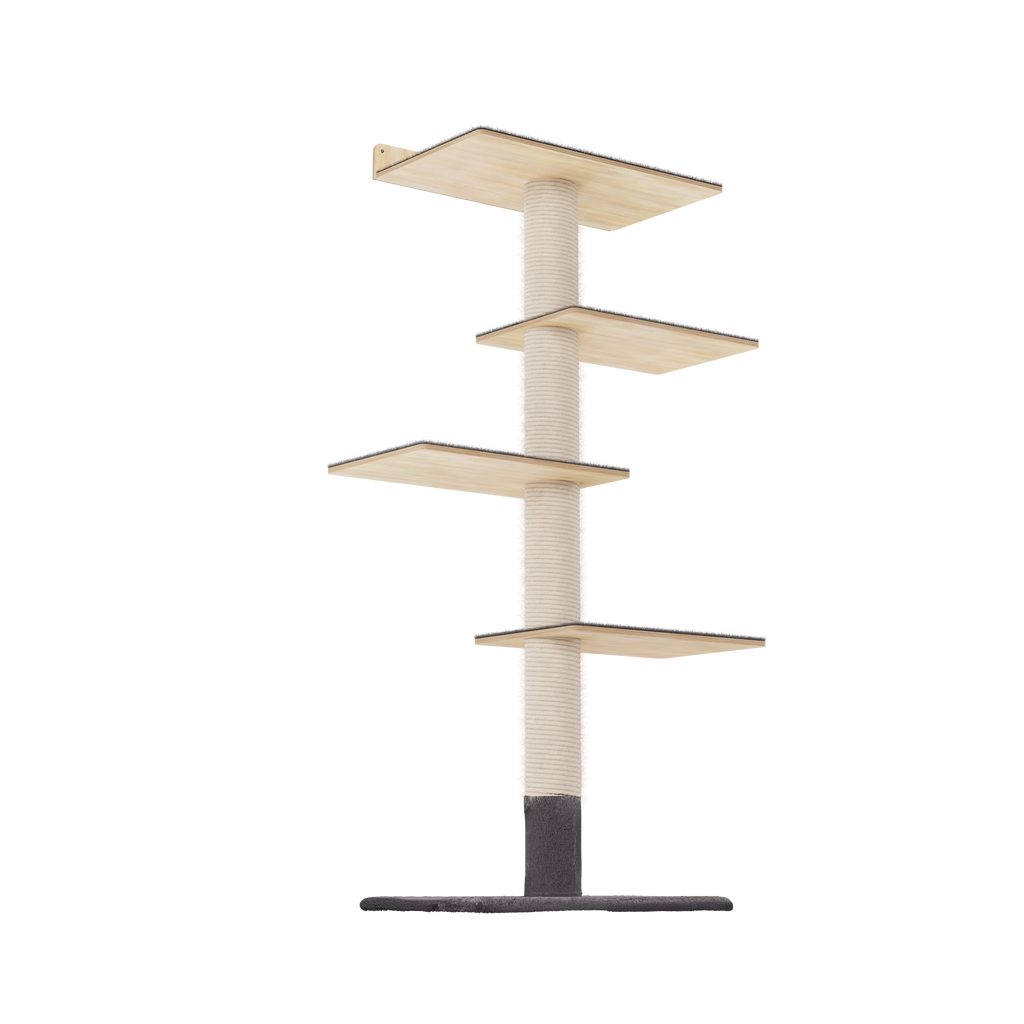 72 inches Wall Mounted Cat Tower - Perfect for small spaces