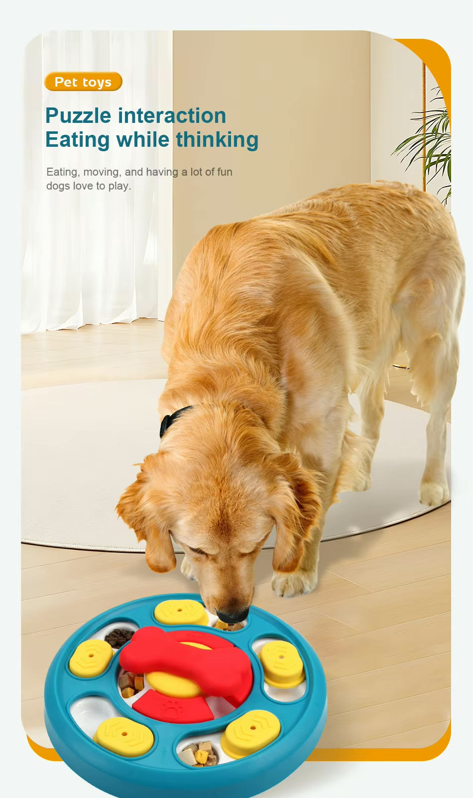 Round Puzzle Feeder for Dogs